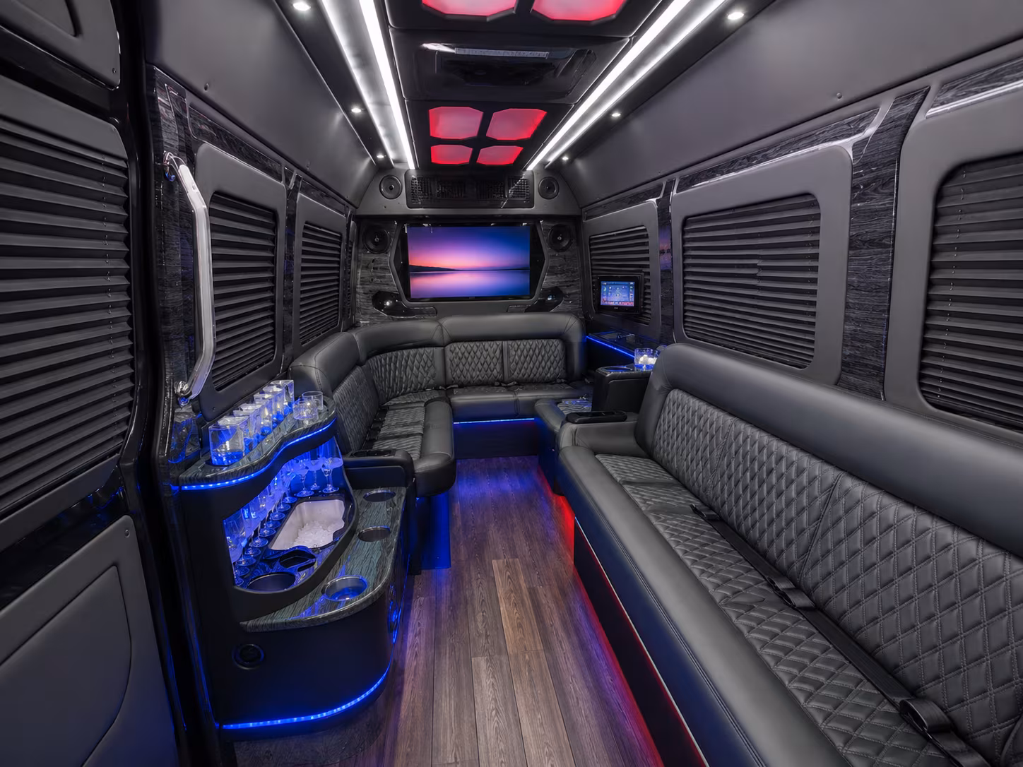 pasco 50 passenger party bus inside