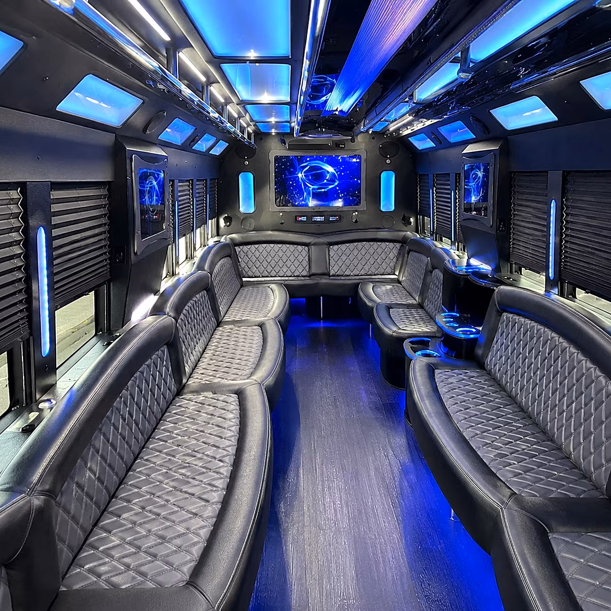 pasco 50 passenger party bus interior